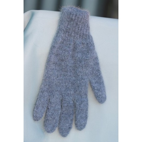 bleu chiné 40% angora gants