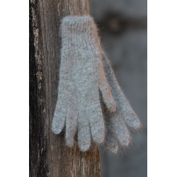 gris chiné 40% angora gants
