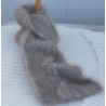 chiné camel anthracite 100% angora Echarpe torsade