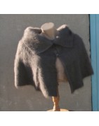 Anthracite 100% angora Cape