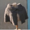 Anthracite 100% angora Cape