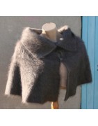 Anthracite 100% angora Cape