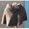 Anthracite 100% angora Cape