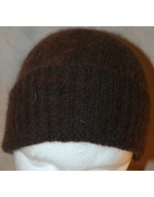 Chocolat 40% angora Bonnet torsade