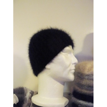 noir 100% angora Bonnet Côte 2/2