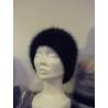 noir 100% angora Bonnet Côte 2/2