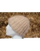 camel 100% angora Bonnet côte 2/2