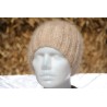 camel 100% angora Bonnet côte 2/2