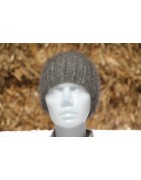 anthracite 100% angora Bonnet côte 2/2