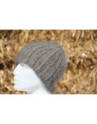 anthracite 100% angora Bonnet côte 2/2