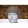 havane 100% angora Bonnet côte 2/2