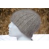 havane 100% angora Bonnet côte 2/2