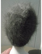 anthracite 100% angora Bonnet vague