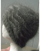 anthracite 100% angora Bonnet vague