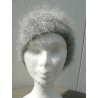 écru-anthracite 100% angora Bonnet vague