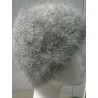 écru-anthracite 100% angora Bonnet vague