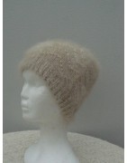 écru-camel 100% angora Bonnet vague